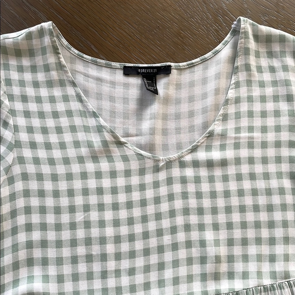 Forever 21 Green and White Scoop Neck Sundress - Picture 5 of 7